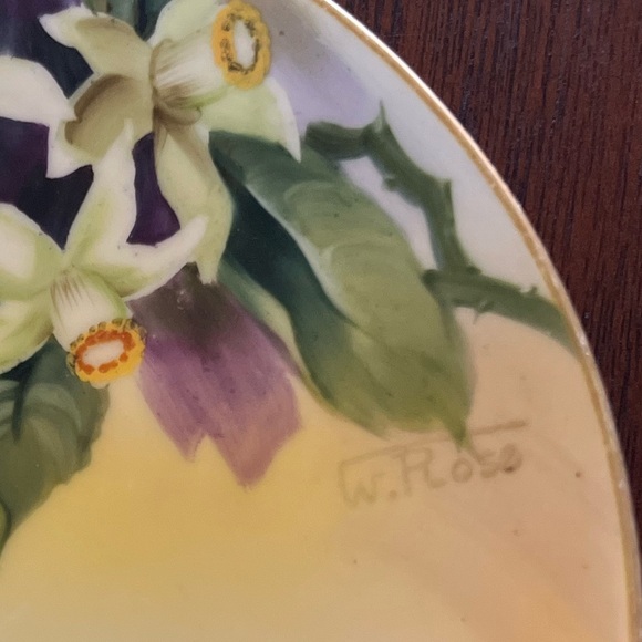 Nippon Morimura (M)  antique unique design signed W Rose plate - Picture 8 of 10